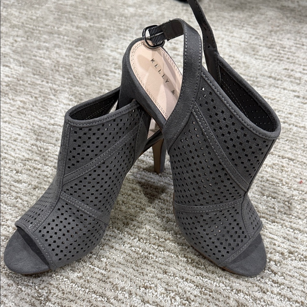 Kelly & Katie Charcoal Slingback Heels Size 9 BNWOT